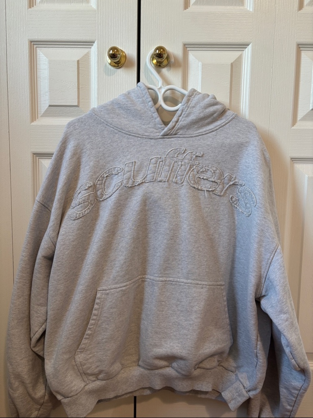 Scuffers Raw Light Gray Hoodie Size Large